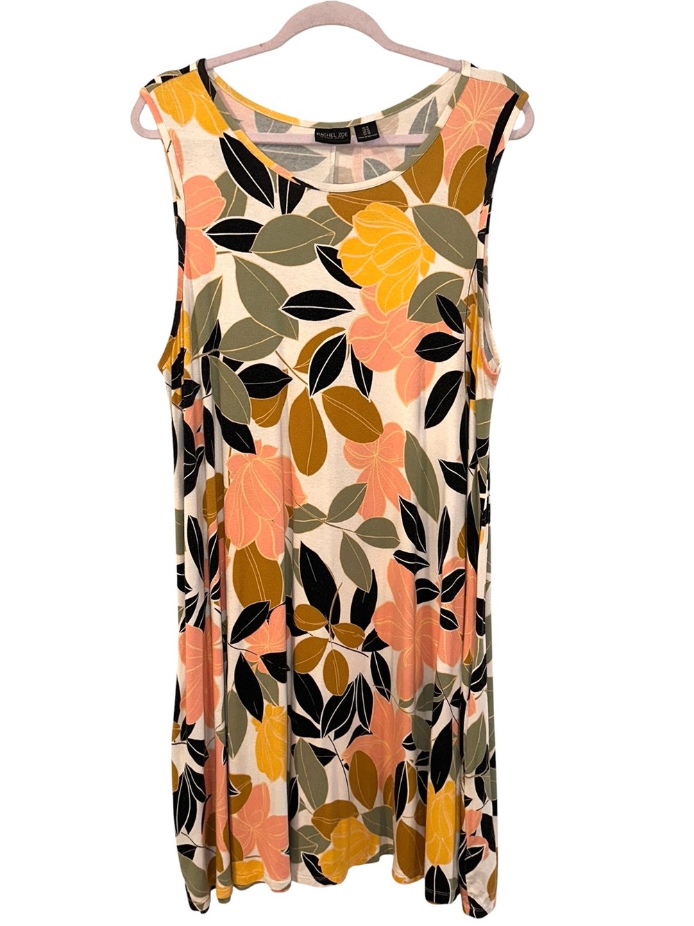Rachel & Zoe Dress Floral Print Knee Length Sleeveless Size 1X